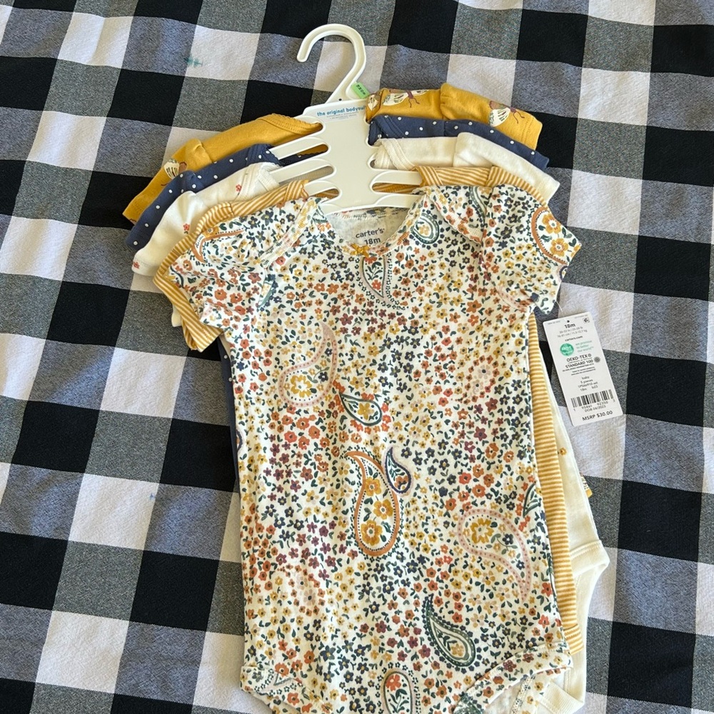 Floral and Paisley Kids Bodysuit Set